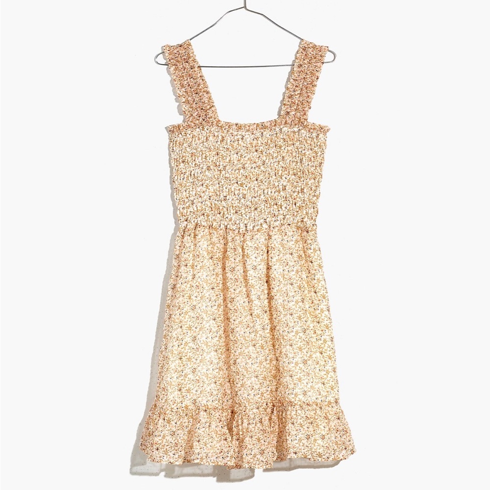 NWOT Madewell Seersucker Lucie Smocked Tank Mini Dress in Florentine Floral